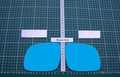 Außenspiegel Spiegelglas Ersatzglas VW Lupo Tuning ab 1998-2005 Rechts sph Blau