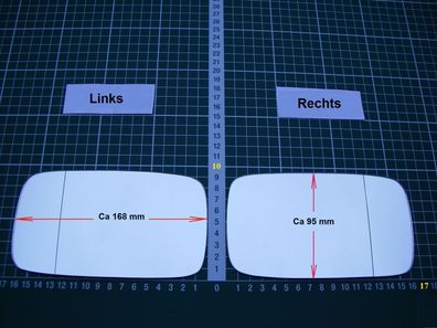 Außenspiegel Spiegelglas Ersatzglas Porsche 944 ab 1981-1991 Asphärisch