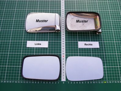 Außenspiegel Spiegelglas Ersatzglas VW Golf 1 GTI für Chromgehäuse sph Konvex