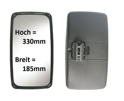 Außenspiegel Ersatz Spiegel W-Mobil Iveco VW LT Pritsche 330x185mm ø16-26mm Bhzt