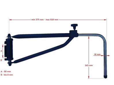 Universelle Universal Spiegelhalterung Spiegelhalter für Traktoren Trecker LKW