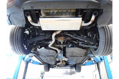 Fox Duplex Auspuff Sportauspuff Endschalldämpfer für Subaru Impreza GT7 AWD 2,0l
