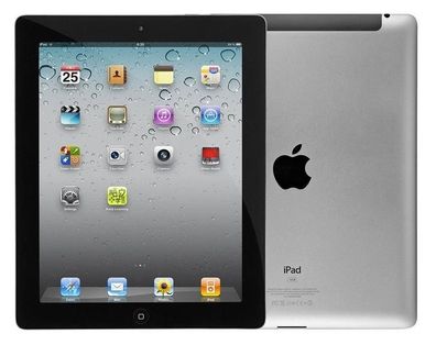 Apple iPad 2 WiFi + 3G Cellular A1396 Schwarz 16GB 24,6cm (9,7Zoll) iOS Tablet NEU
