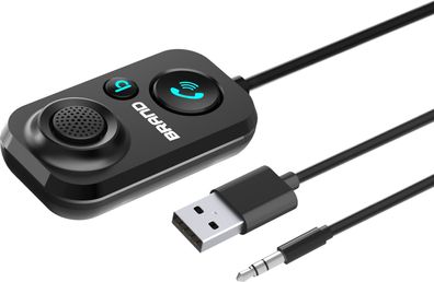 BT 5.0 kabelloser AUX-Adapter für Auto, Audio-Sender und Empfänger