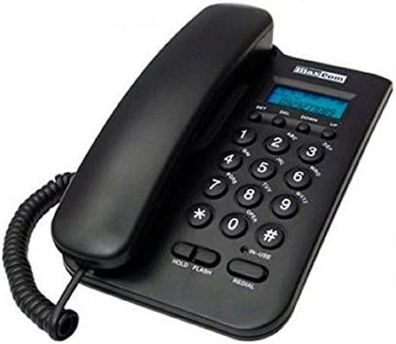 MaxCom KXT100 Telefon mit Kabel mit Hintergrundbeleuchtung und doppelter Anrufer-I...