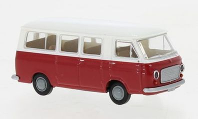 Brekina 34416 - 1/87 Fiat 238 Bus, weiss/ rot, 1966 - Neu