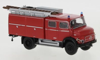 Brekina 47172 - 1/87 Mercedes LAF 1113 TLF 16, rot/ schwarz, Aufbau Klappen, 1970