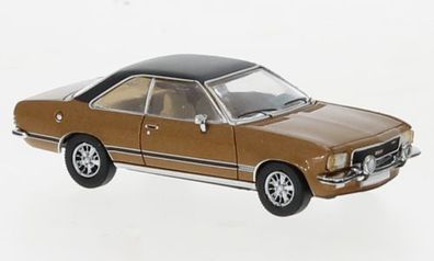 Brekina PCX870346 - 1/87 Opel Commodore B Coupe, metallic-braun/ matt-schwarz,1972