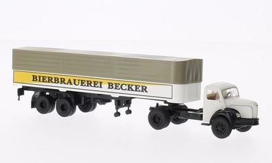 Brekina 85404 - 1/87 Berliet TLR 8, Bierbrauerei Becker, Pritschen-SZ - Neu