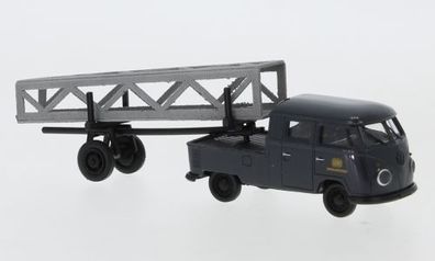 Brekina 32832 - 1/87 VW Doka T1b mit Nachläufer, Deutsche Bundesbahn, mit Ladegu