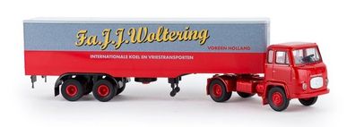 Brekina 85168 - 1/87 Scania LB 76 Koffer-Sattelzug - J.J. Woltering - Neu