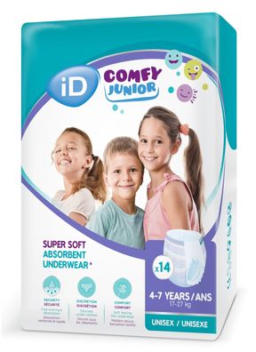 ID Comfy Junior Pants 4-7 Jahre 14 Stück Inkontinenz Einweg Slip Kinder