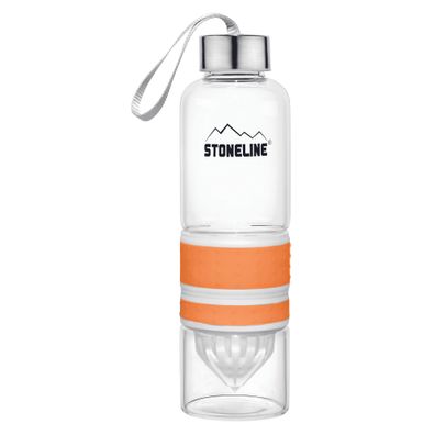 Stoneline® 2 in 1 Trinkflasche mit Saftpresse, orange