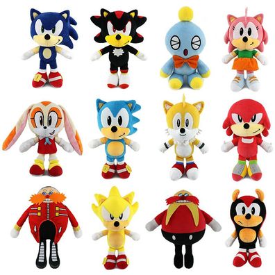 Sonic Tails Amy Plüschtiere ausgestopfte Puppe für Kinder& Fans Hedgehog Toy Doll