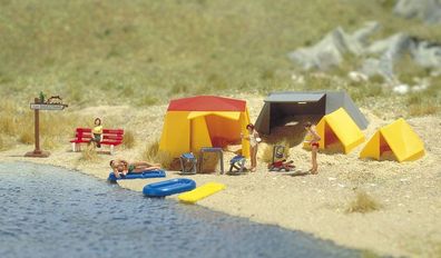 Busch 6026 - 1/87 / H0 Motiv Set Ein Kleiner Campingplatz - Neu