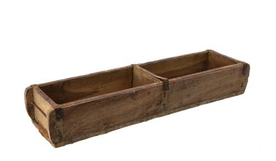 Vintage Holz Kiste Ziegel Form - groß / 60 x 15 cm - Tisch Deko Schale alt used look