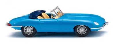 Wiking 081707 - 1/87 Jaguar E-Type Roadster - blau - Neu