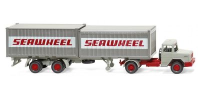 Wiking 052402 - 1/87 Containersattelzug (Magirus Deutz) "Seawheel" - Neu