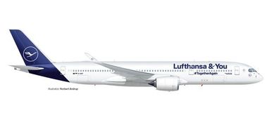 Herpa 572026 - 1/200 Lufthansa Airbus A350-900 &ldquo; Lufthansa & You&rdquo;