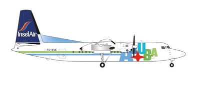Herpa 571982 - 1/200 Insel Air Fokker 50 &ndash; PJ-KVK - Neu
