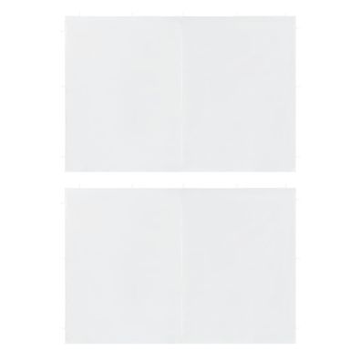 vidaXL Partyzelt-Seitenwände 2 Stück mit Reißverschluss PE Weiß