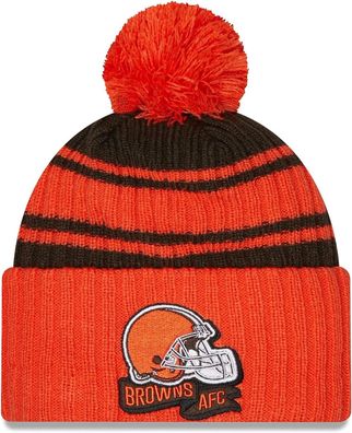 NFL Cleveland Browns Sideline 2022 Bobble Wollmütze cuffed knit 196314140423