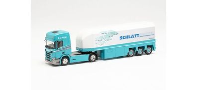 Herpa 314428 - 1/87 Scania CR Innenlader-Sattelzug &bdquo; Schlatt&ldquo;