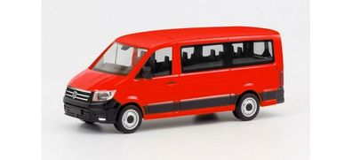 Herpa 095846 - 1/87 VW Crafter Bus Flachdach, rot - Neu