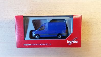 Herpa 093811 - 1/87 Mercedes-Benz Sprinter `18 Kasten Hochdach, ultramarinblau