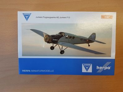 Herpa 019385 - 1/87 Junkers Flugzeugwerke AG Junkers F13 &ndash; HB-RIM - Neu