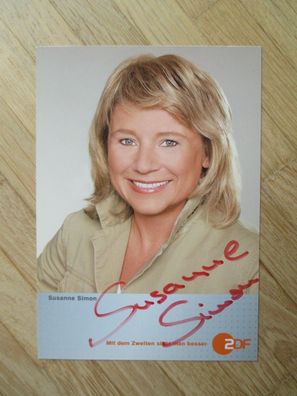 ZDF Fernsehmoderatorin Susanne Simon - handsigniertes Autogramm!!!