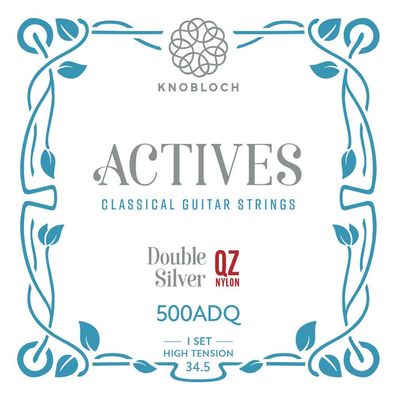 Knobloch 500ADQ 34.5 Actives - Double Silver / QZ Nylon - high - Gitarrensaiten