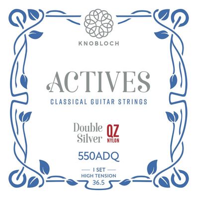 Knobloch 550ADQ 36.5 Actives - Double Silver / QZ Nylon - high - Gitarrensaiten