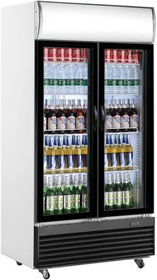 Kühlschrank Mod. GTK 600 2türig Glastür/ Werbetafel 800 L 1000x730x2036 Gastlando
