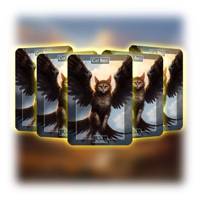 Cat Bird (1-1 Flying) - ManaFlame Karten 5x Set - Als Token nutzbar