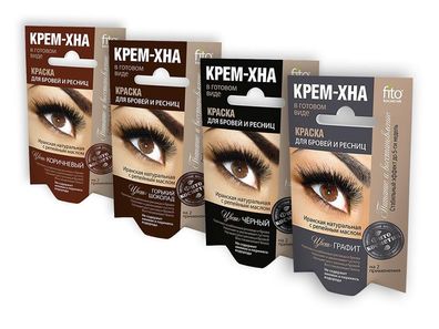 Wimpern und Augenbrauenfarbe Augenbrauen Farbe Henna Creme 2 x 2 ml