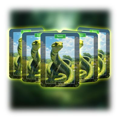 Snake (1-1) - ManaFlame Karten 5x Set - Als Token nutzbar