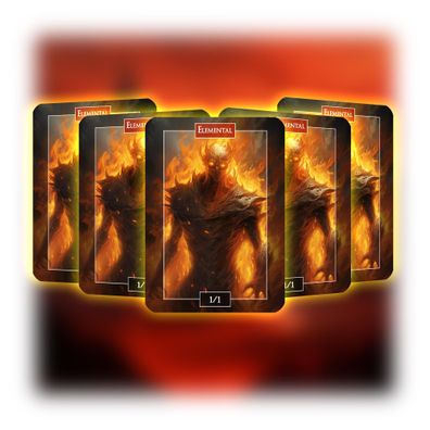 Fire Elemental (1-1) - ManaFlame Karten 5x Set - Als Token nutzbar