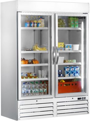 Kühlschrank Mod. G 920 weiß mit 2 Glastüren 1078 L 1370x725x2000 Gastlando