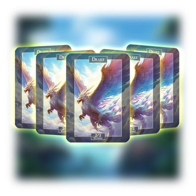 Drake (2-2) - ManaFlame Karten 5x Set - Als Token nutzbar