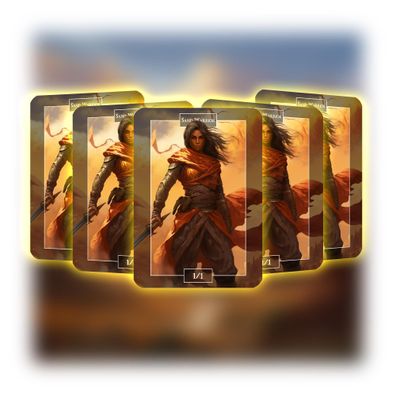 Sand Warrior (1-1) - ManaFlame Karten 5x Set - Als Token nutzbar