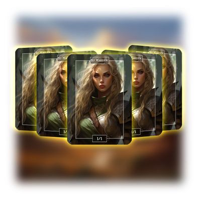 Elf Warrior (1-1) - ManaFlame Karten 5x Set - Als Token nutzbar