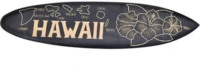 Hawaii Deko Surfboard 100cm Surfbrett aus Holz Hawaii Inseln Maui Stil