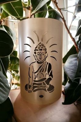 Tiko-Metalldesign Feuertonne / Feuerkorb mit Motiv " Buddha "
