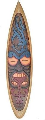Deko Surfboard 100cm Surfbrett aus Holz zum Aufhängen Tiki Tribal