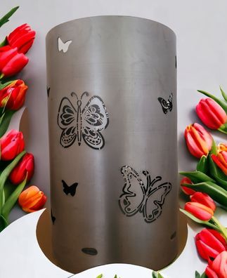 Tiko-Metalldesign Feuertonne / Feuerkorb mit Motiv " Butterfly - Schmetterlinge "
