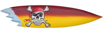 Piraten Deko Surfboard 100cm Tribal Deko Surfbrett aus Holz Pirat Karibik