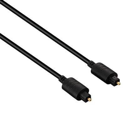 Hama Toslink-Kabel 1,25m LWL Lichtleiter-Kabel ODT-Stecker optisch Digital SPDIF