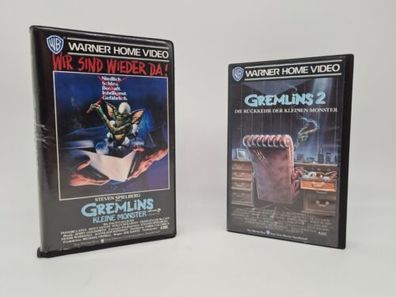 Gremlins 1 + 2 VHS Filme Warner Home Video Vintage Steven Spielberg 1988