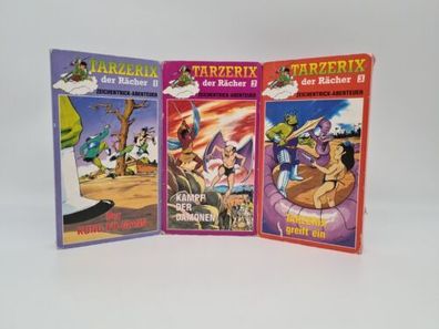Tarzerix - Der Rächer 1-3 VHS Kassetten Vintage Zeichentrick Abenteuer
